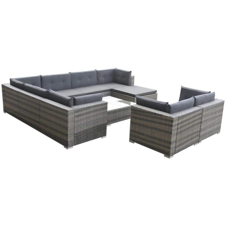 32 piece garden sofa set. Set garden sofa poly rattan garden leisure furniture outdoor garden set including corner sofa element, coffee table, stool and cushion