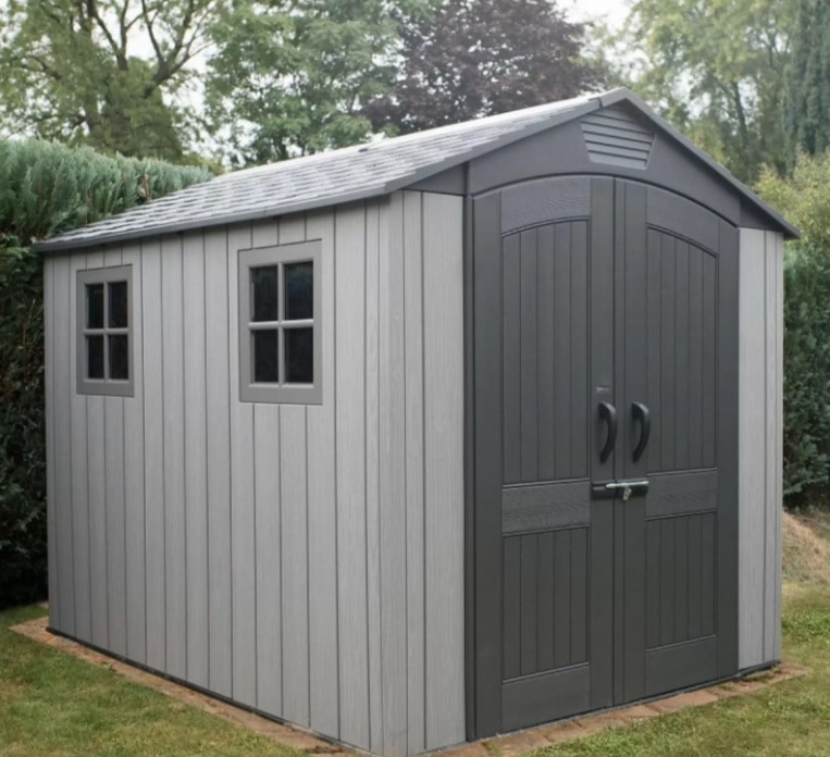 LIFETIME  7 X 9.5 GREY ROUGH CUT PLASTIC SHED