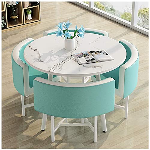 【Furniture】【BS】Kitchen Dining Table Set Round Dining Table Set for Home, Home Furniture Set 1 Table 4 Chairs