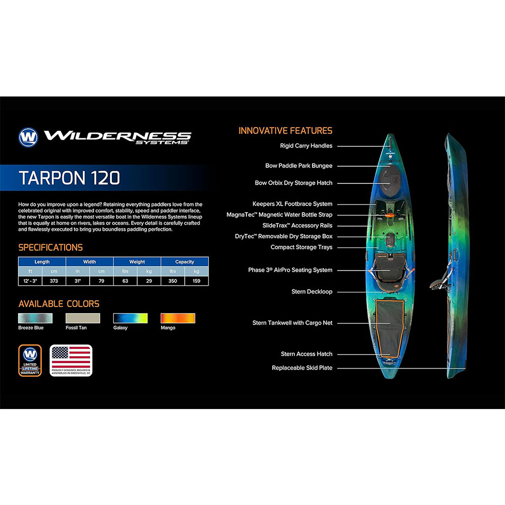 Wilderness Systems Tarpon 120 - Sit-On Fishing Kayak