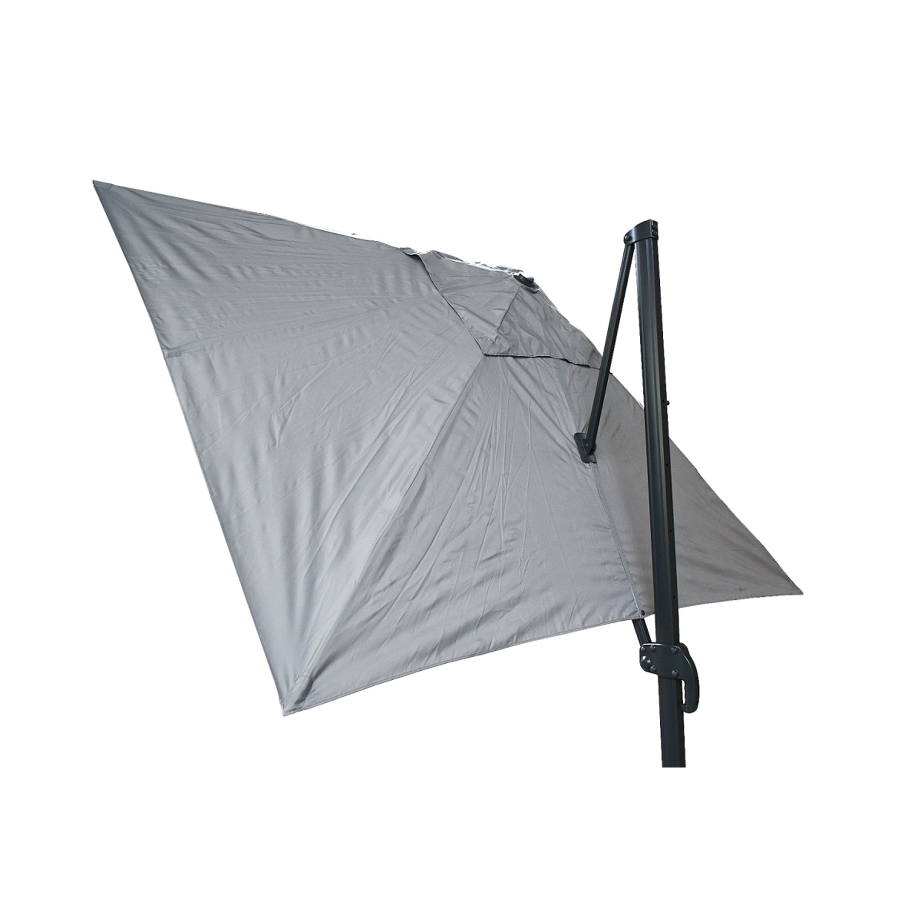 Grey 3m Square Rotating 360 Degree Cantilever Parasol