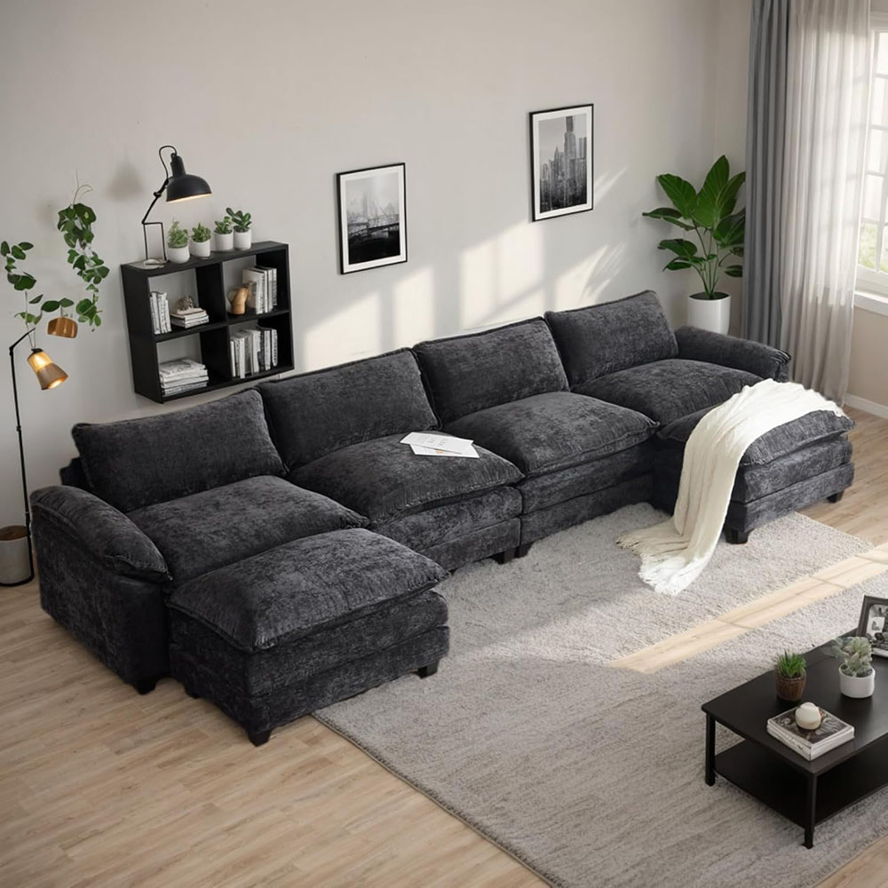 Karl home Sectional Sofa Modular Deep Seat Sofa Couch