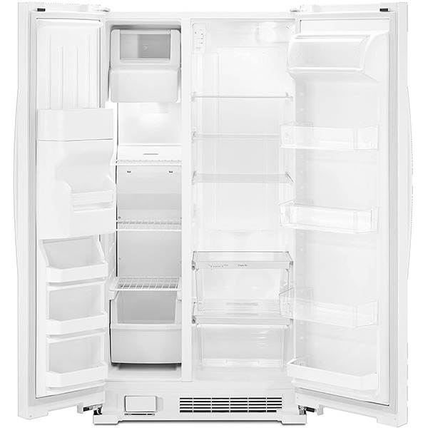 【Appliances】【BS】36 Side-by-Side Refrigerator and Freezer, 25 Cubic Feet Total, White