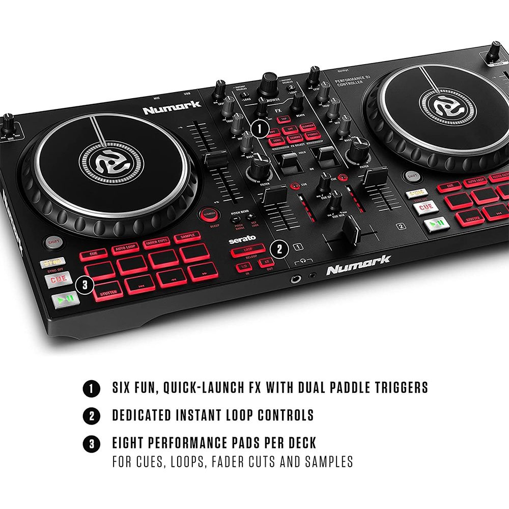 Complete DJ Equipment Package - Numark Mixtrack Pro FX 2 Deck DJ Controller