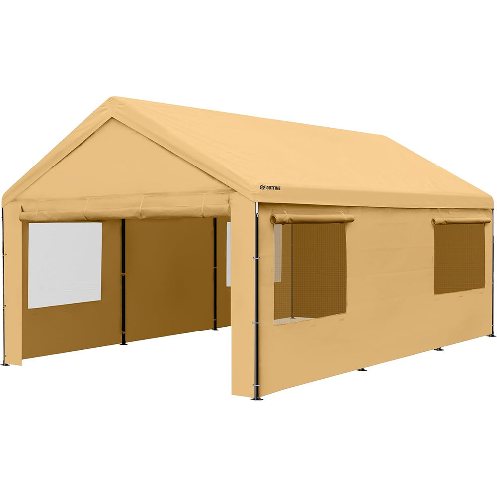 OUTFINE Carport Canopy 12x20ft Heavy Duty Boat Carport Canopy Garage