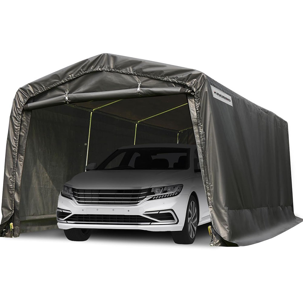 KING BIRD Heavy Duty Anti-Snow Carport for SUV, Full-Size Truck and Boat, Storage Car Canopy Car Tent Outdoor Instant Garage Boat Shelter